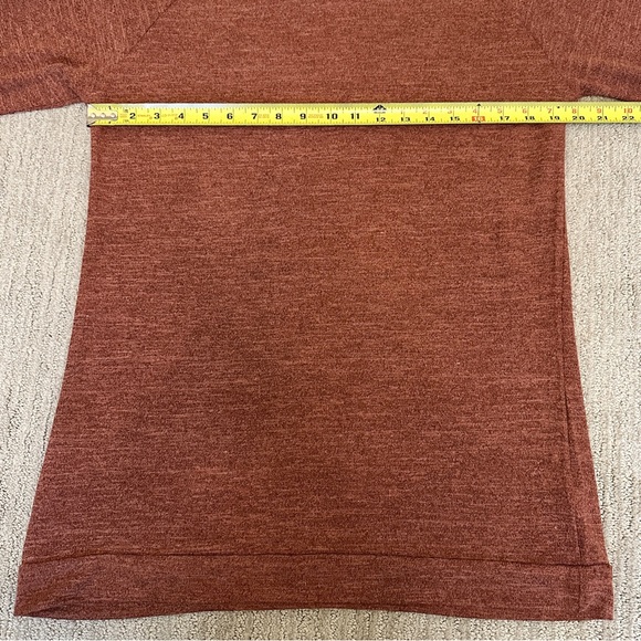 Haute Edition Womens Varsity Stripe Long Sleeve Comfy Jersey Top Shirt Large - Picture 7 of 9